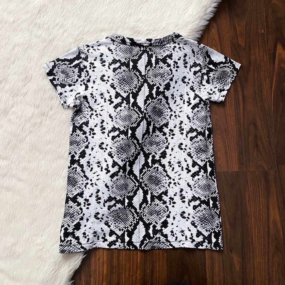 Rag & Bone Snake Print Tee In Black And White - image 4